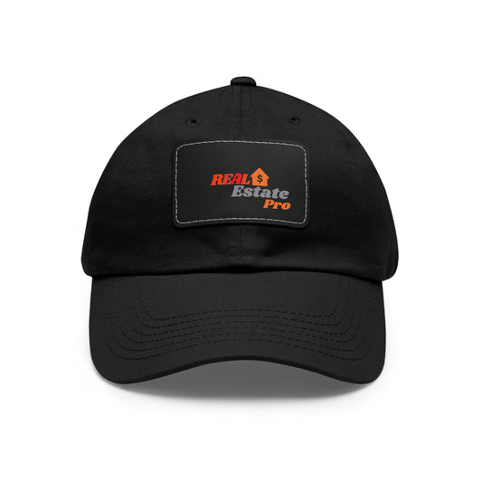 Dad Hat with Leather Patch (Rectangle)